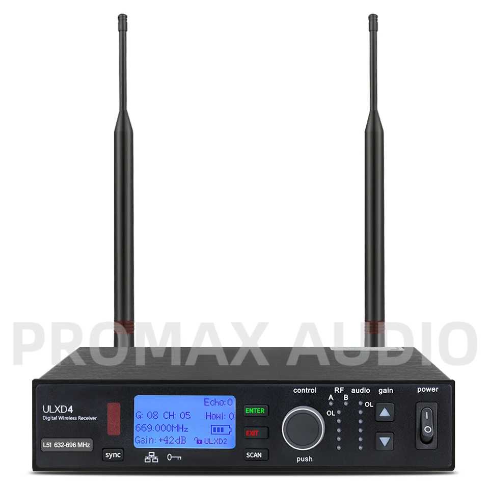 ULXD4-KSM8-Silvery-Fullset 500/600MHz Profeesional Wireless Microphone System Long Distance UHF Stage Performances Party