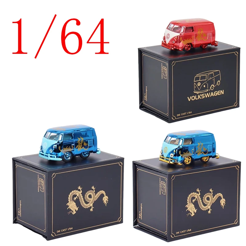 

HYModel, литая под давлением модель автомобиля Volkswagen из сплава в масштабе 1/64, Volkswagen 1960 VW Bus Play с подарочной оригинальной коробкой игрушечных автомобилей