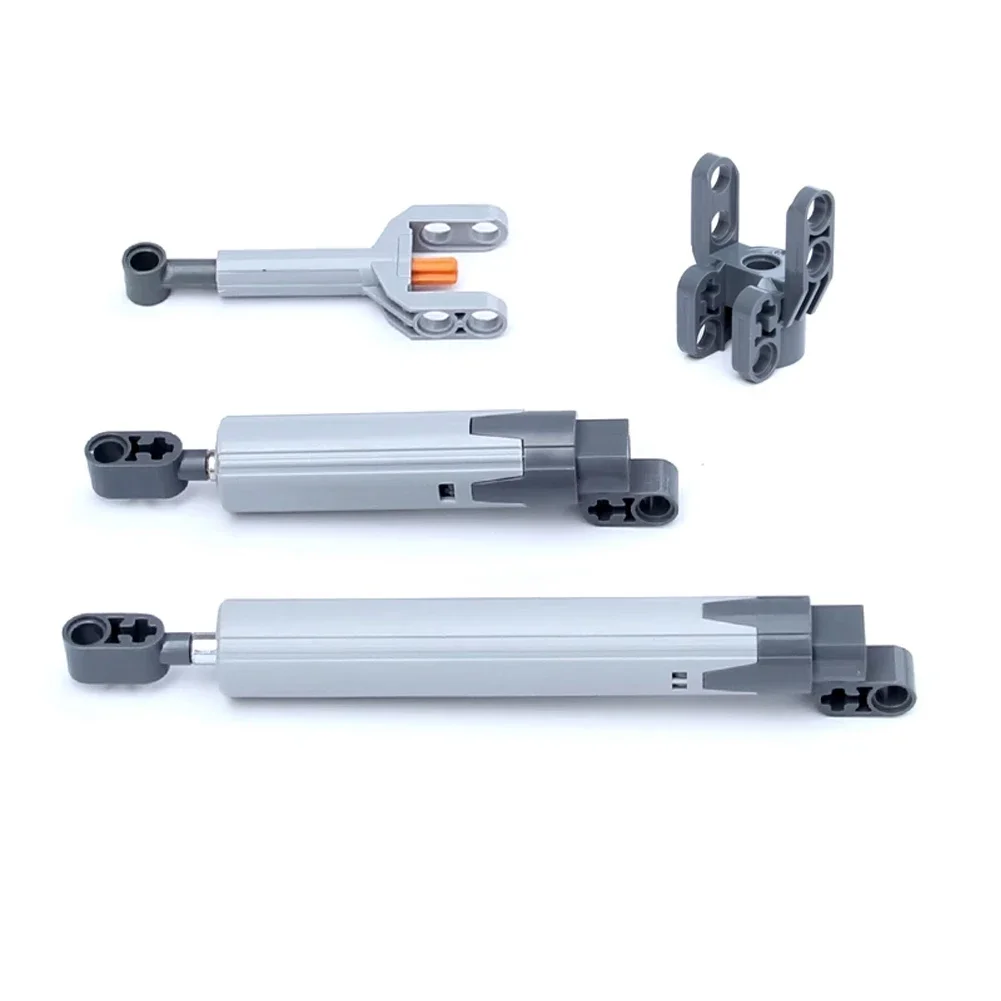 MOC تعليق التوجيه دفع قضيب مضرب الربيع امتصاص الصدمات الأجزاء الفنية DIY بها بنفسك اللبنات الإطارات سيارة شاحنة محرك الطوب #6