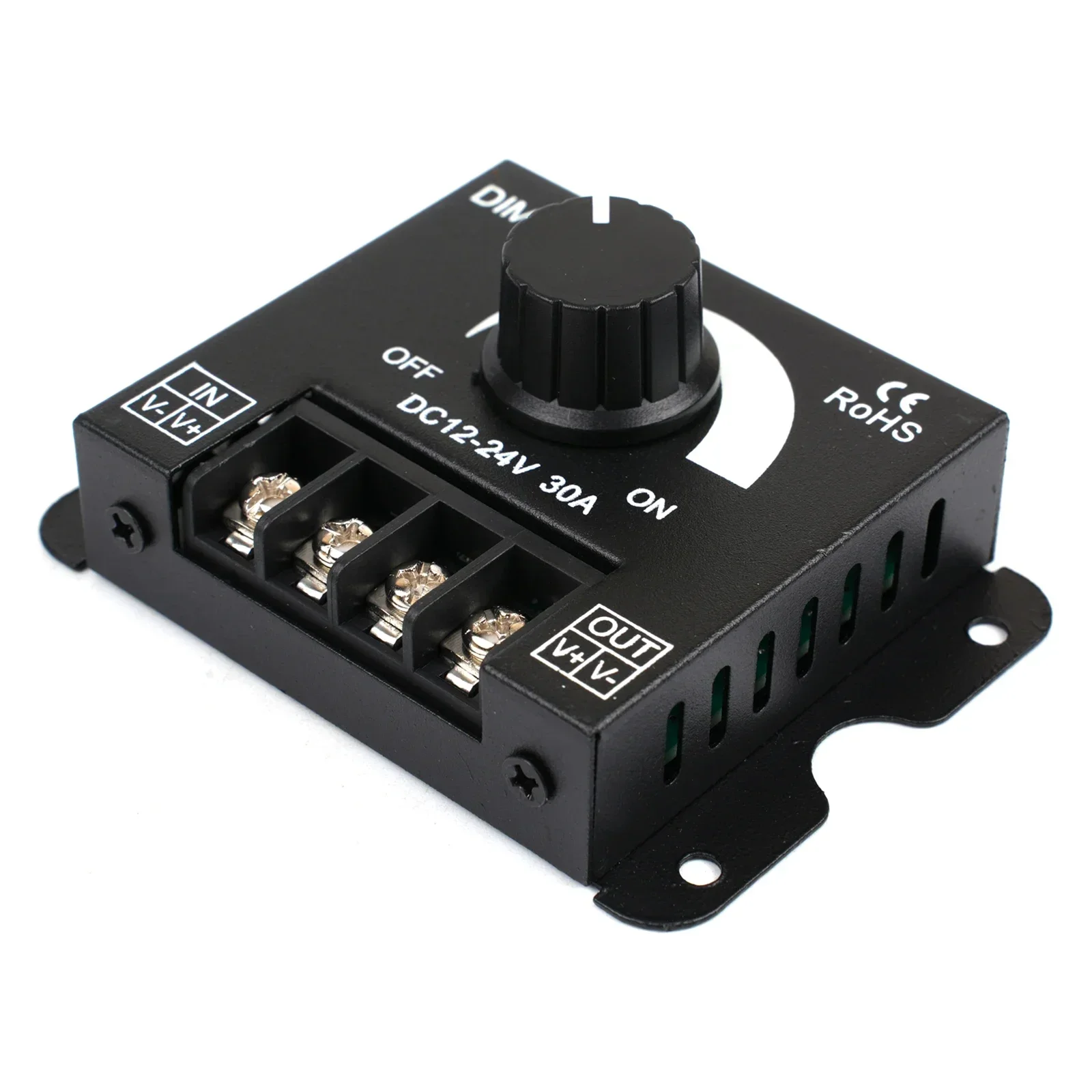 Adjustable Brightness Driver DC Voltage Regulator 30A Power Supply Adjustable Speed Controller LED Dimmer Switch 12V/24V