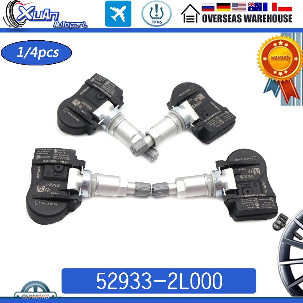 

TPMS 52933-2L000 Автомобильная система контроля датчика давления в шинах для Kia Ceed [ED] Hyundai I10 [PA] I30 [FD] 433 МГц 529332 L000
