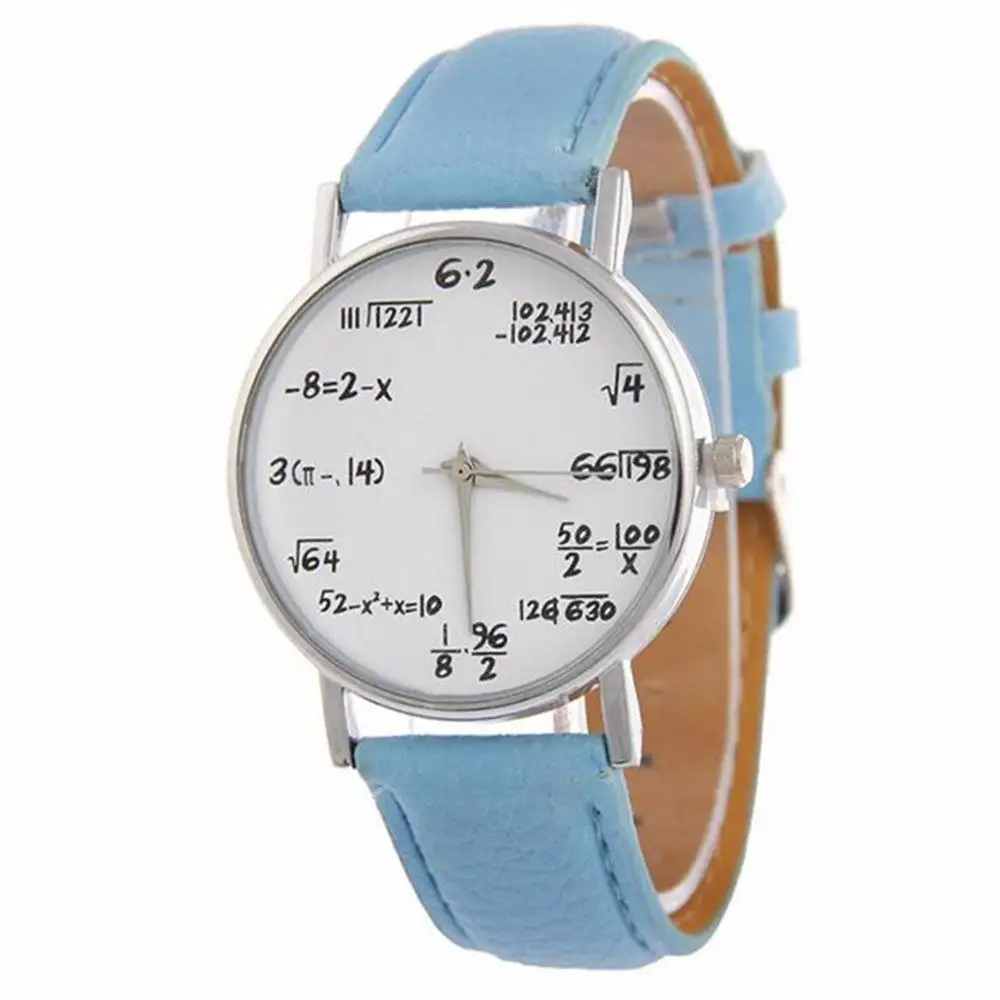 Fashion Women Watch Ladies Watches Leather Band Quartz Wristwatches Women Mathematical Formula Watch Reloj Mujer relogio mulher