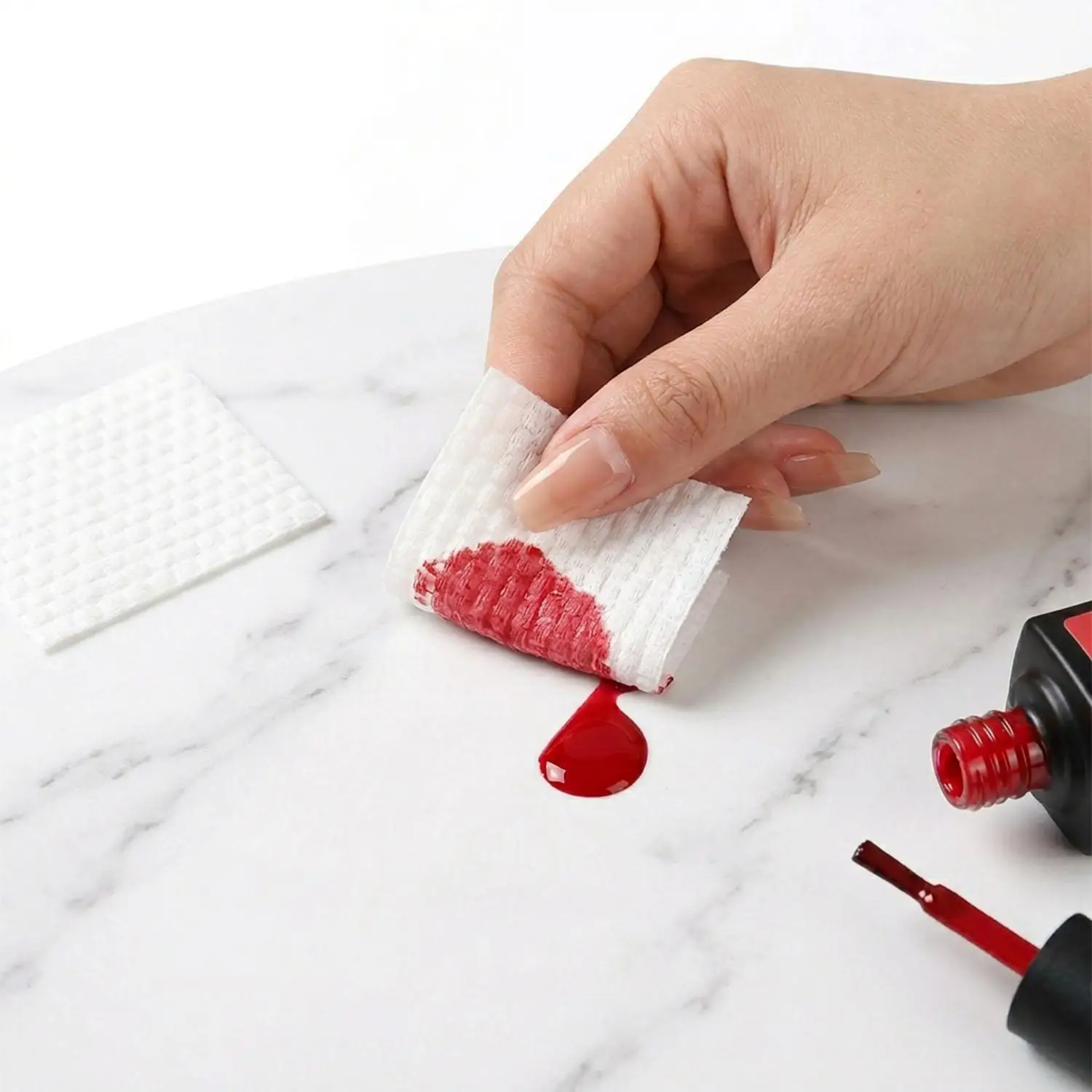 Soft Disposable Nail Polish Remover Pads Lint Free Soak Absorbent Nail Wipes Cleaning Patch for Manicure Pedicure Cosmetic Tools view 6
