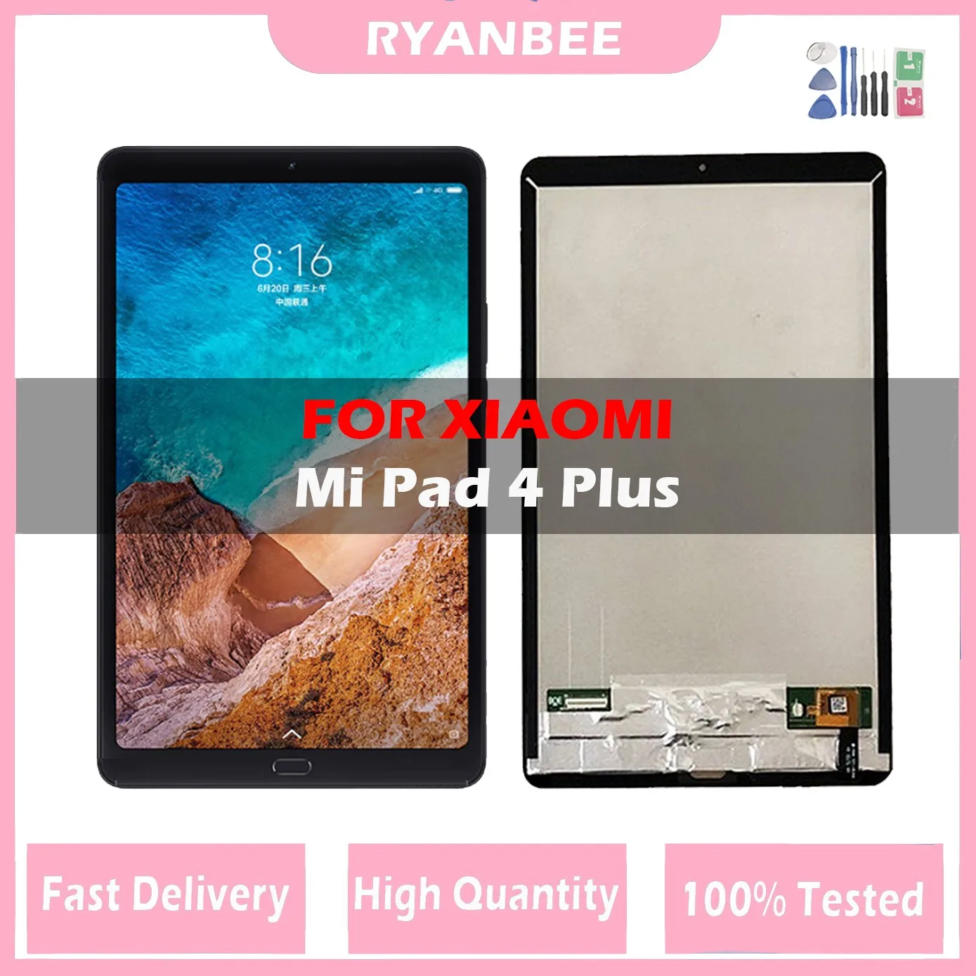 

ЖК-дисплей 10,1 дюйма для Xiaomi MiPad 4 Plus, ЖК-дисплей, сенсорный экран для Mi Pad 4 Plus, дигитайзер для планшета, замена для Mipad, ЖК-матрица