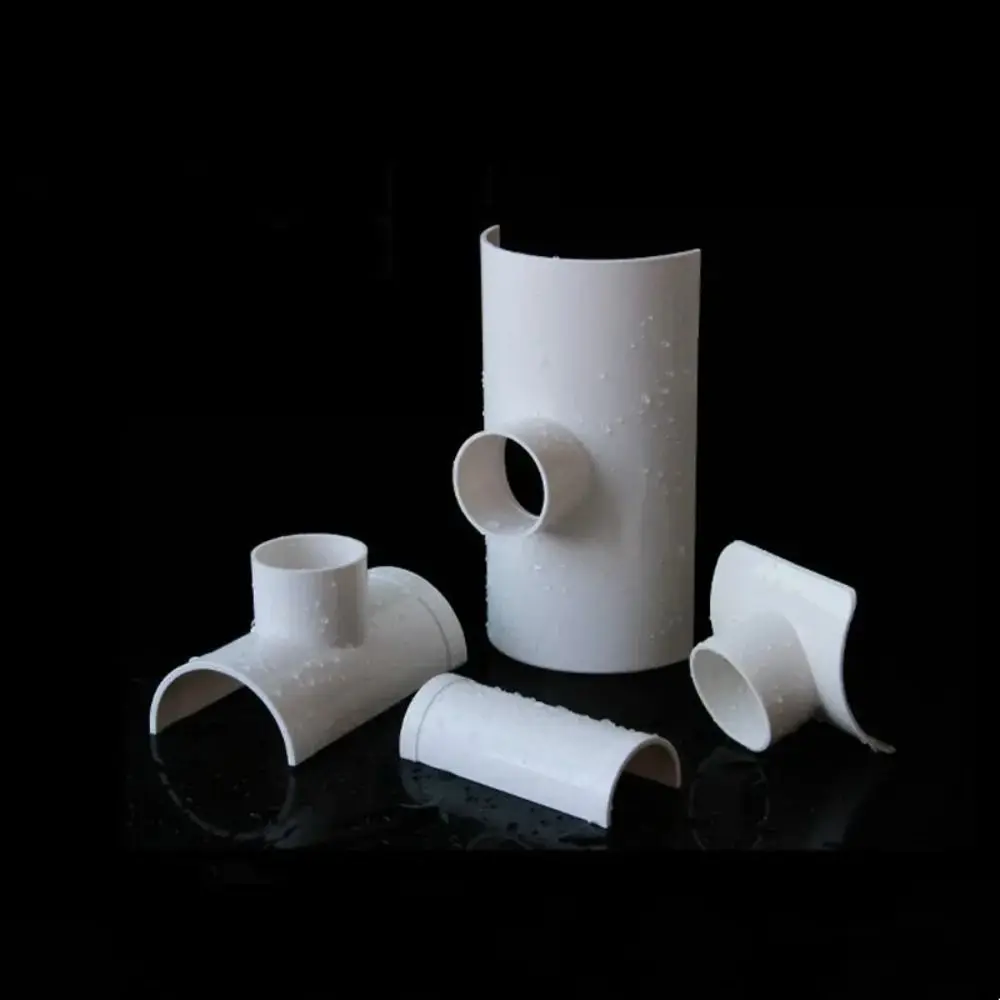 New PVC Tube Repair Patch Open Tee White Drain Pipe Repair Fittings 50 75 110 Drain Pipe Adapter Industrial