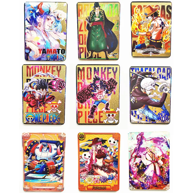 

Аниме ONE PIECE Kawaii Metal Flash Card Luffy Hancock Robin Yamato Perona игрушка Zoro для мальчиков коллекционные открытки подарки на день рождения