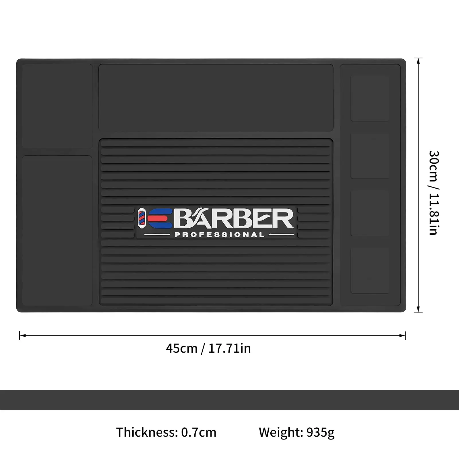 Barbershop Salon Anti-skid Magnetic Tray Silicone Storage Table Mat Heat Resistant Pad Clippers Scissors Trimmers Holder Tools