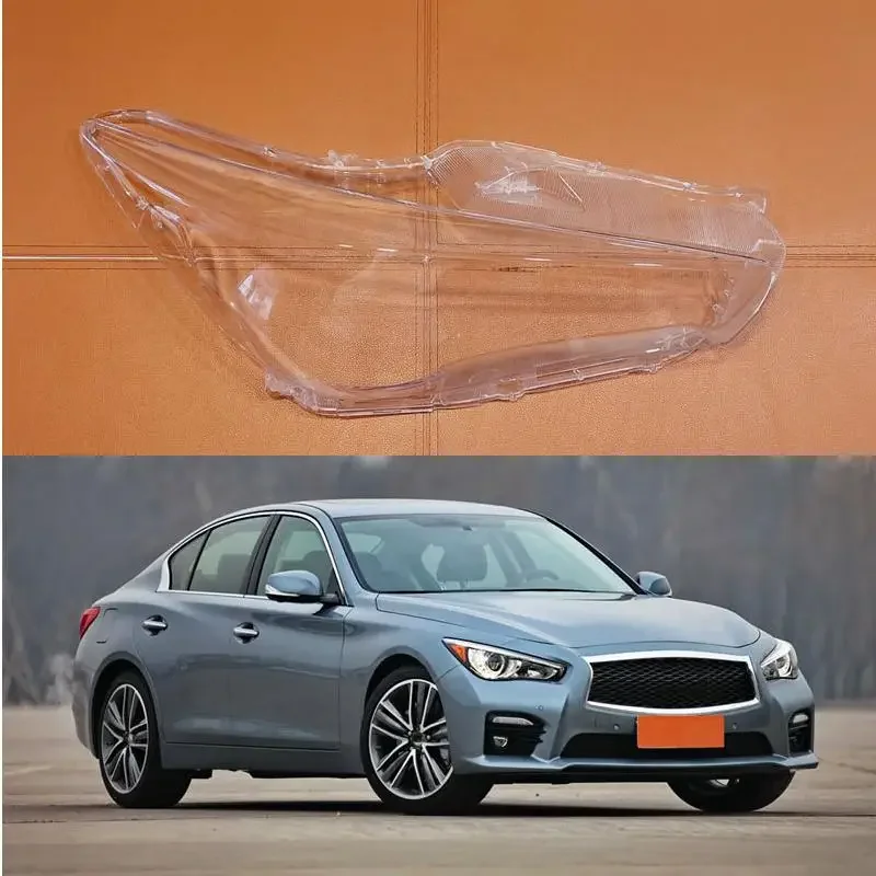 

For Infiniti Q50 2013 2014 2015 2016 2017 2018 2019 headlight shell lamp shade transparent cover headlight glass headlamp cover