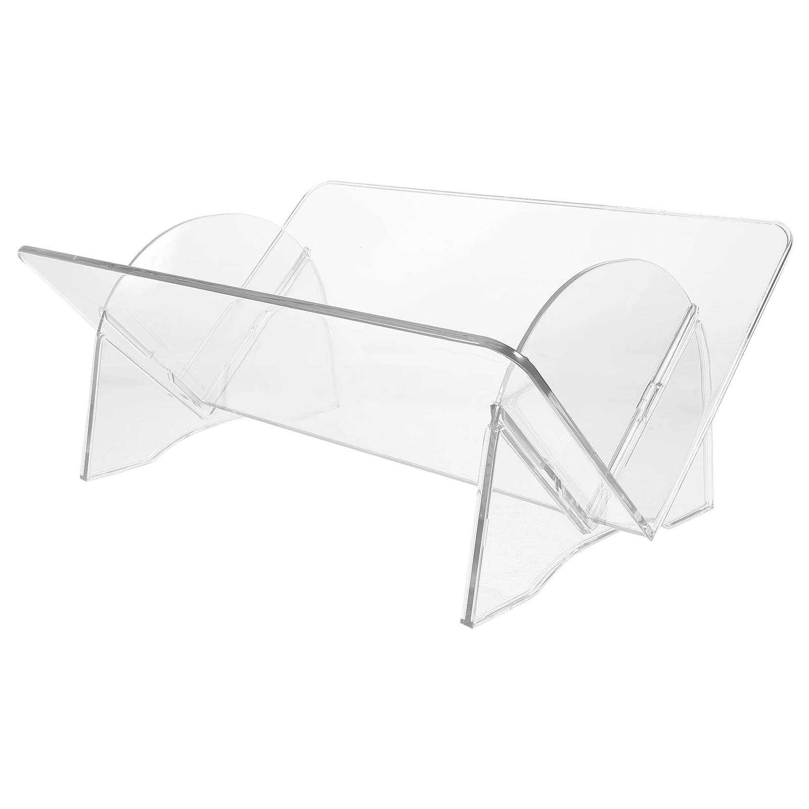 

Transparent Desktop Book Stand PET Material Space Saving Modern Office Organizer Bookshelf Storage Desk Accessory
