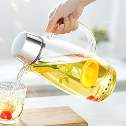 Luxury High-Borosilicate Glass Kettle Ultra Hardness 4mm Transparency Water Bottle 2L watering Can for Dinning Room Tableware