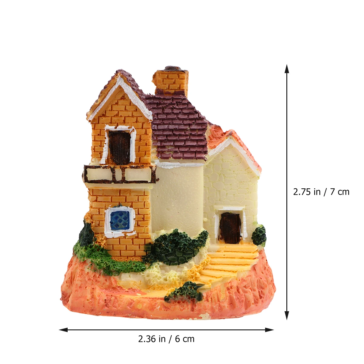 

2pcs Resin Villa Adornment Mini Garden Decor Home Decoration Micro Landscape Fairy Garden Accessories House Shape Decoration