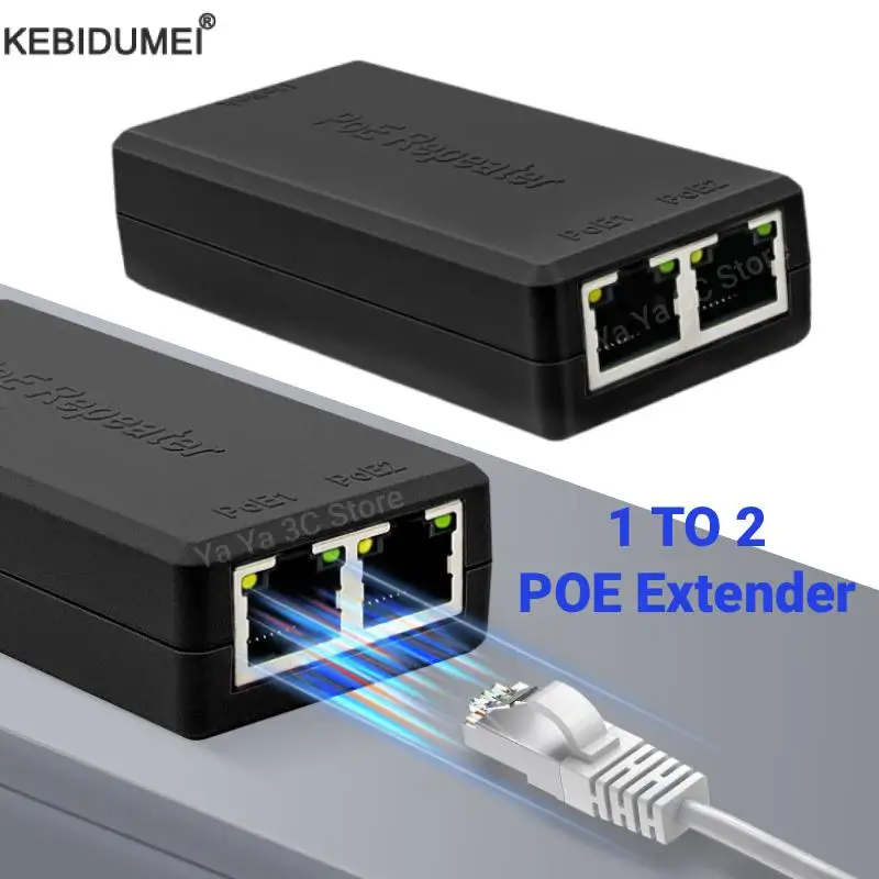 موسع جيجابت بمنفذين POE IEEE 802.3af/at PoE + Standard 10/100/1000Mbps POE مكرر لكاميرا PoE Switch