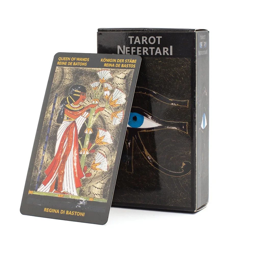 Tarot Nefertari 78Cards 10.3*6cm English Version Fortune Telling  Astrology Divination Funny Desktop Game