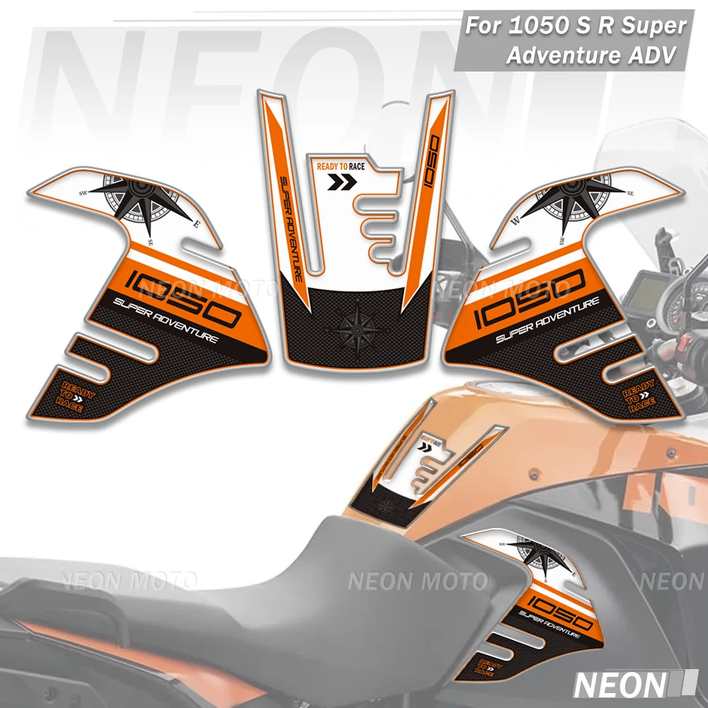 

Motorcycle 3D Tank Pads Stickers For 1050 S R Super Adventure ADV Anti-Slip Side Grips Gas Fuel Oil Knee Protector Decals Kit
