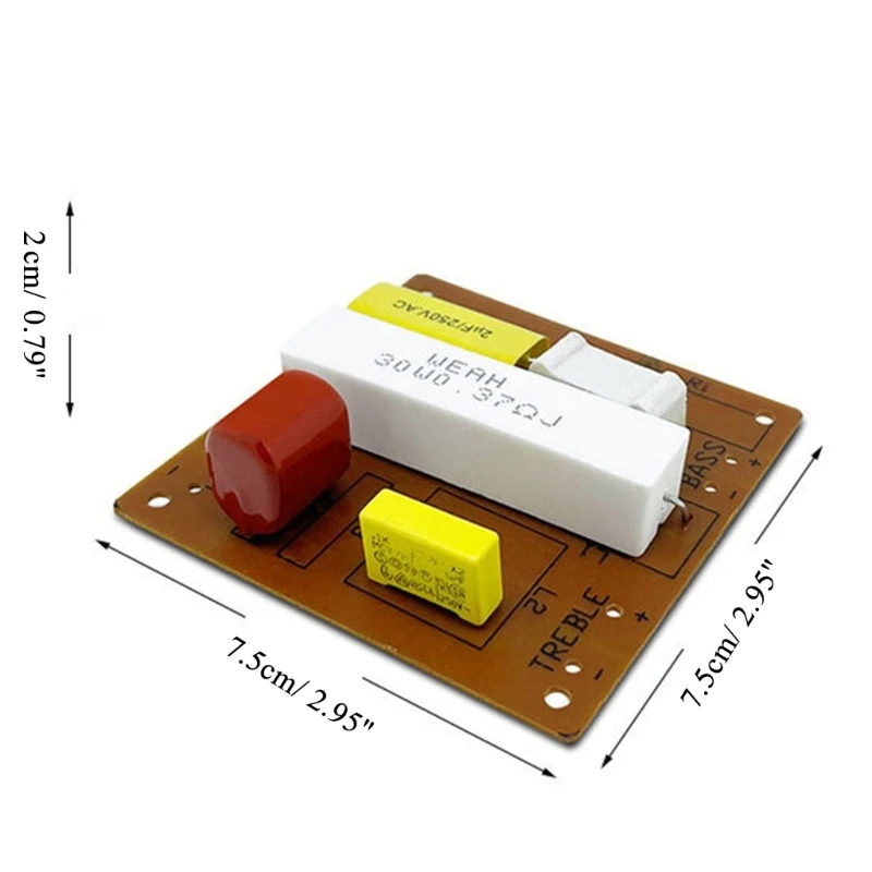 2 Way Speaker Frequency Divider Module Treble Bass Hi-Fi Filter Distributor Board for DIY Speaker