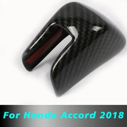 Carbon Fiber Color Gear Shift Knob Head Trim Cover For Honda Accord 2018 Car Interior Accessories