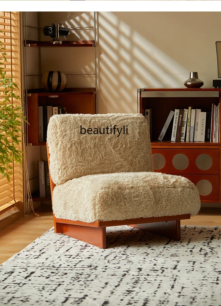 Single Sofa Small Apartment Lazy Small Sofa Minimalist Couch Balcony Leisure Chair