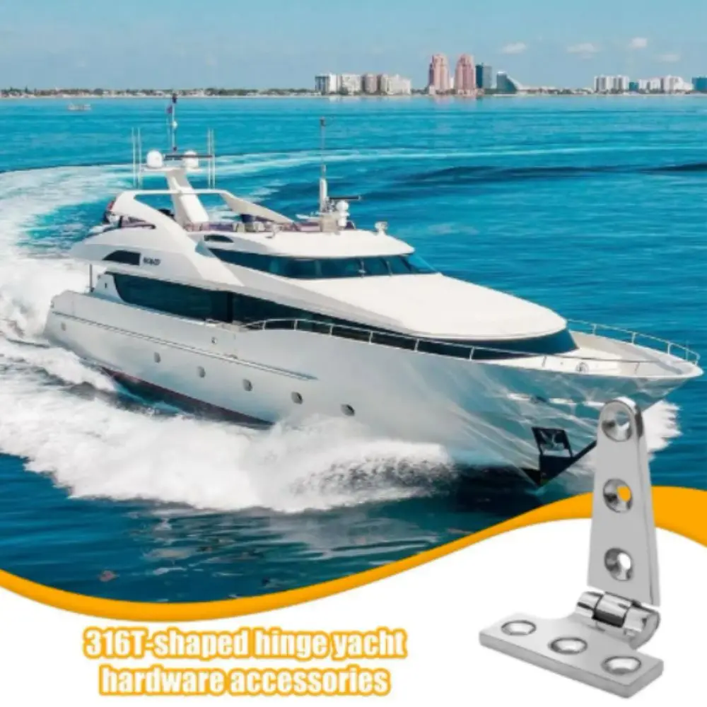 316 Stainless Steel Marine Grade T Hinges No Noise Easy Mounting Boat Hinges With Screws Heavy Duty Tee Hinges Garden Gate