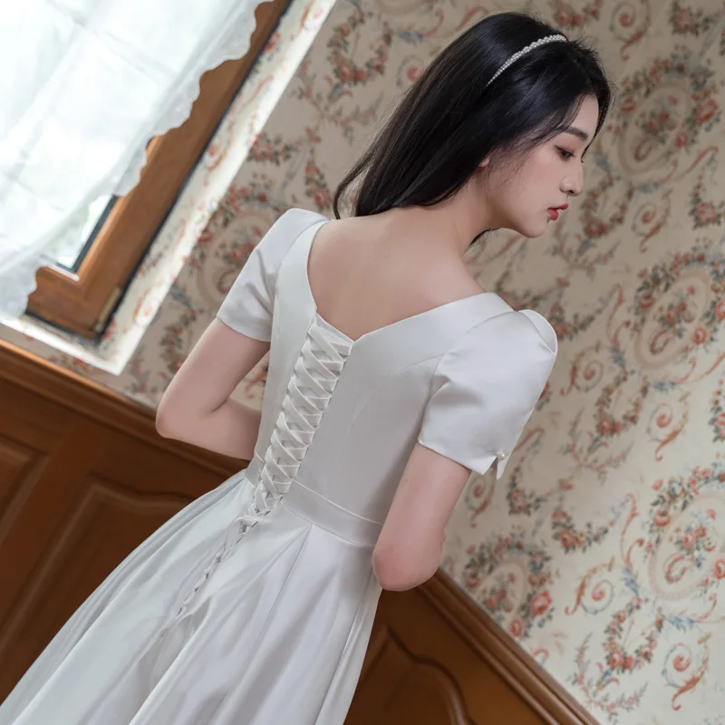 Elegant Satin Wedding Dress - usage example