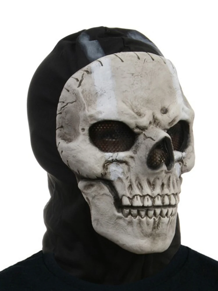 Halloween Horror Fantasma Teschio Maschera Call of Duty MW2 Gioco di ruolo Copricapo in lattice Casco Cosplay Esegui festa in maschera Prop Cosplay
