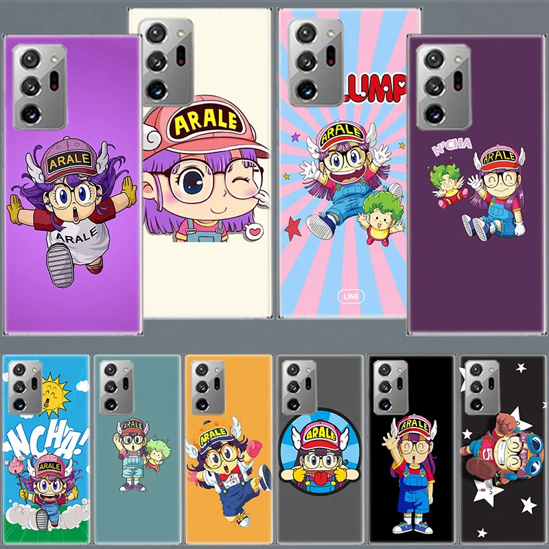 Dr.SLUMP ARALE CHAN Phone Case For Samsung A05S A15 A25 A35 A55 Galaxy Note 20 Ultra 10 9 8 J8 J6 J4 S8 Plus F52 F62 F12 Cover S