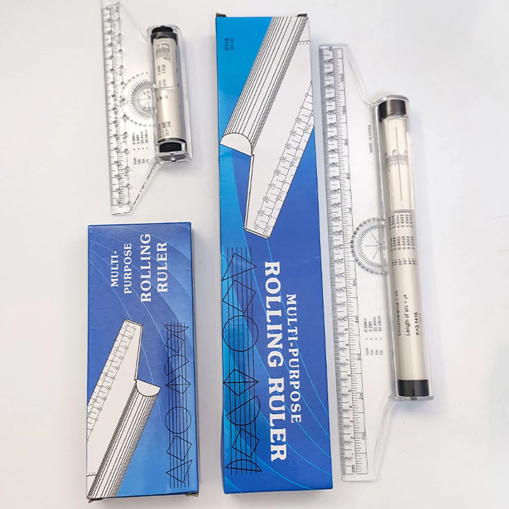 Parallel Roller Ruler Engineers Use Rolling for Drawing Design Multi-purpose Tool Students Portable Measuring Scale