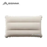 BISINNA Inflatable Pillow,Portable Camping Neck Pillow,Compressible Folding Flocking Air Cushion for Sleeping Travel Hiking
