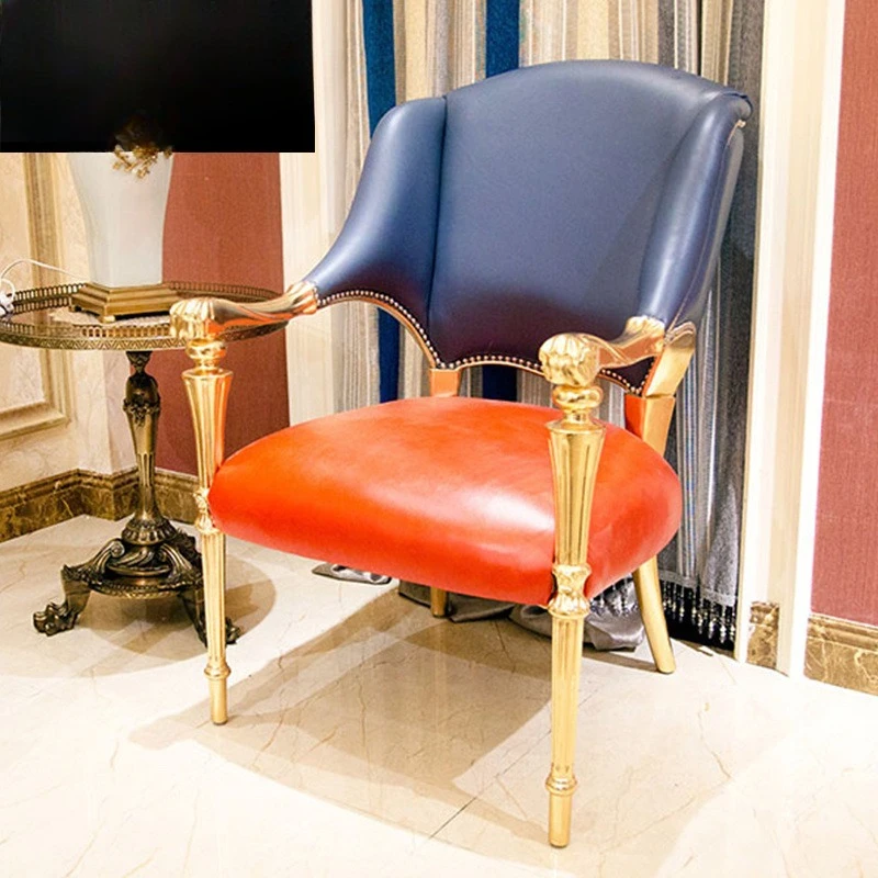 

British leisure chair European sofa TianEuropean style leather leisure chair