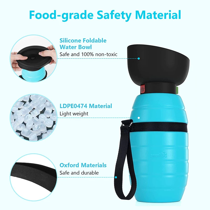 Benepaw Large Capacity Portable Dog Water Bottle Lightweight Leakproof Travel Pet Drink Dispenser For Outdoor Walking Hiking view 5