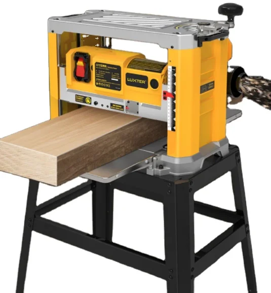 13-Inch High-Power Single-Sided Woodworking Thicknesser Electric Planer Straight Cutter Head for Small house hold Use Motor