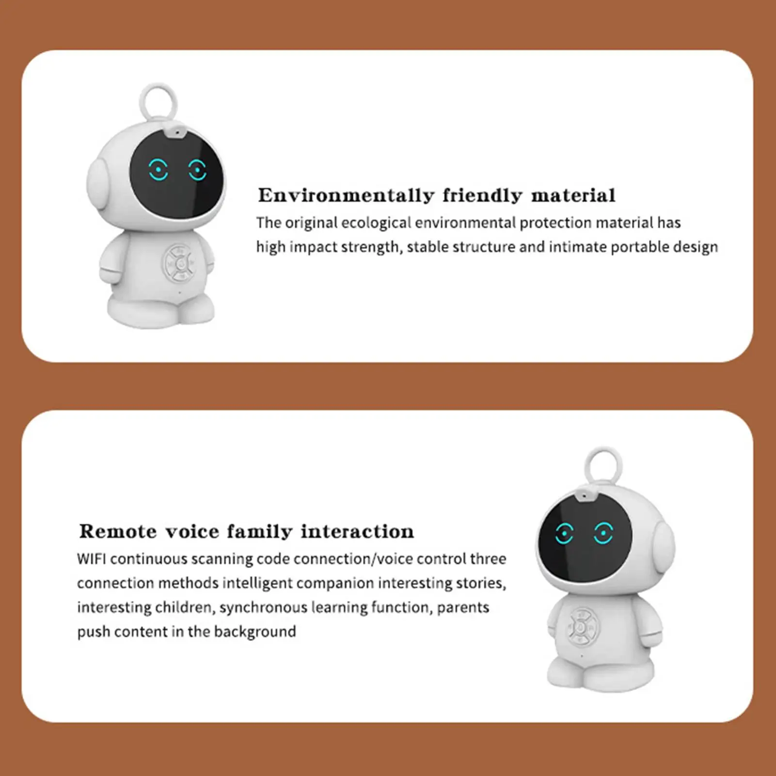 AI Robot Intelligent ornement illumination Machine d'apprentissage voix sur demande Conversation à distance narration écouter de la musique