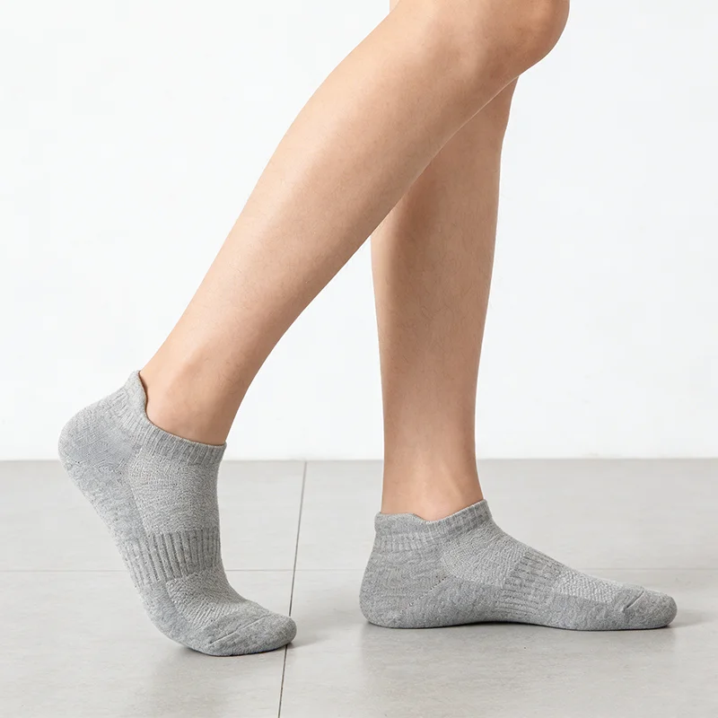 

6 пар носков для бега, мужские и женские спортивные носки, впитывающие пот, однотонные, повседневные, короткие, четырехсезонные носки-лодочки