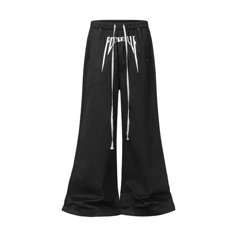 New 2026 American Style Heavyweight Curved Blade Sweatpants Men's Casual Loose Straight Leg Wide Leg Casual Long Pants