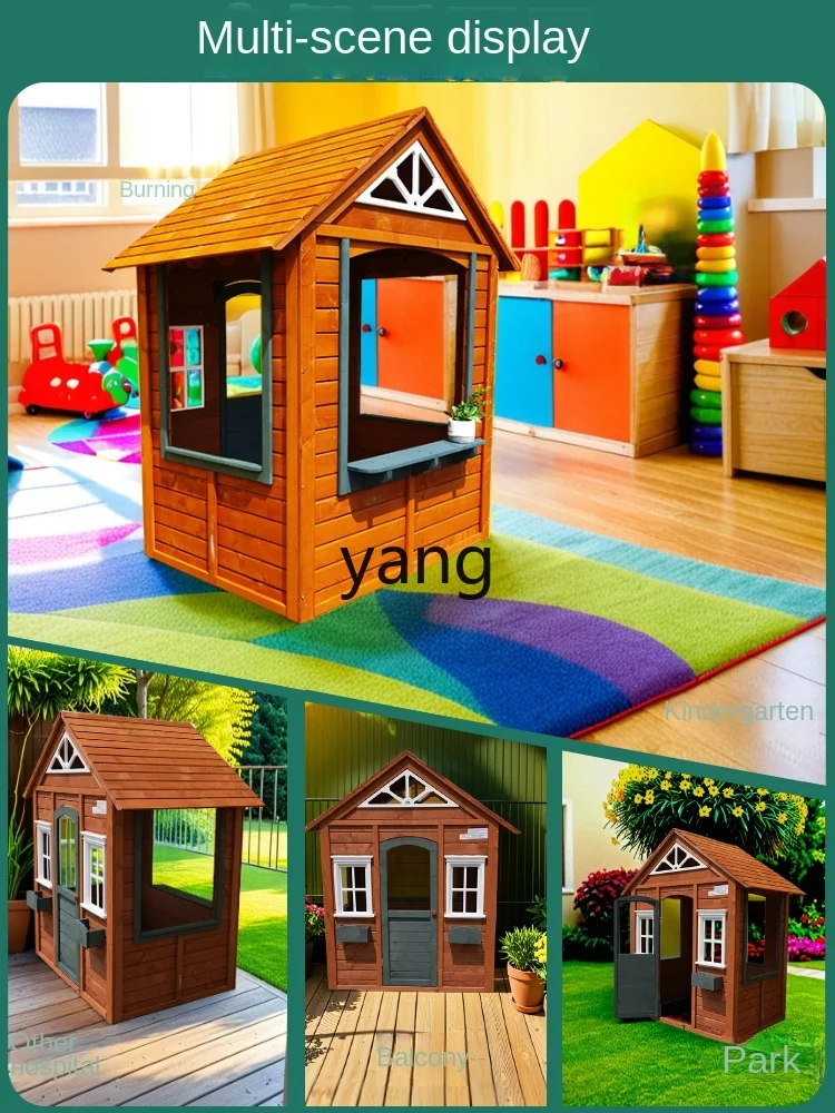 CX Outdoor Cabin Baby House Playing House Toy Cabin Balcony Outdoor Kids' Playhouse