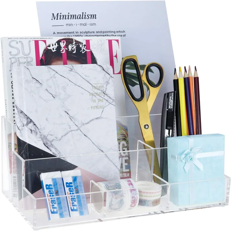 

Personalized Acrylic Crystal Display Shelf - Multi-Grid Organizer Box for Cosmetics, Jewelry, Documents - Stylish Home & Office