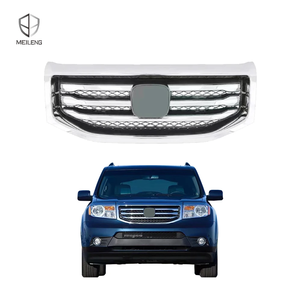 75101-SZA-V100 USA Style Sliver Chrome Plastic Car Front Grille for Honda Pilot 2013 2014 2015