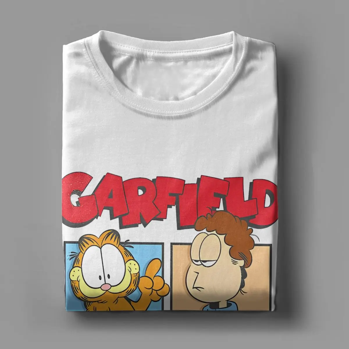 Men G-Garfielded Group Box Up Poster T Shirts Cute Cartoon Cotton merch Humorous Short Sleeve Round Neck Tee Present T-Shirts