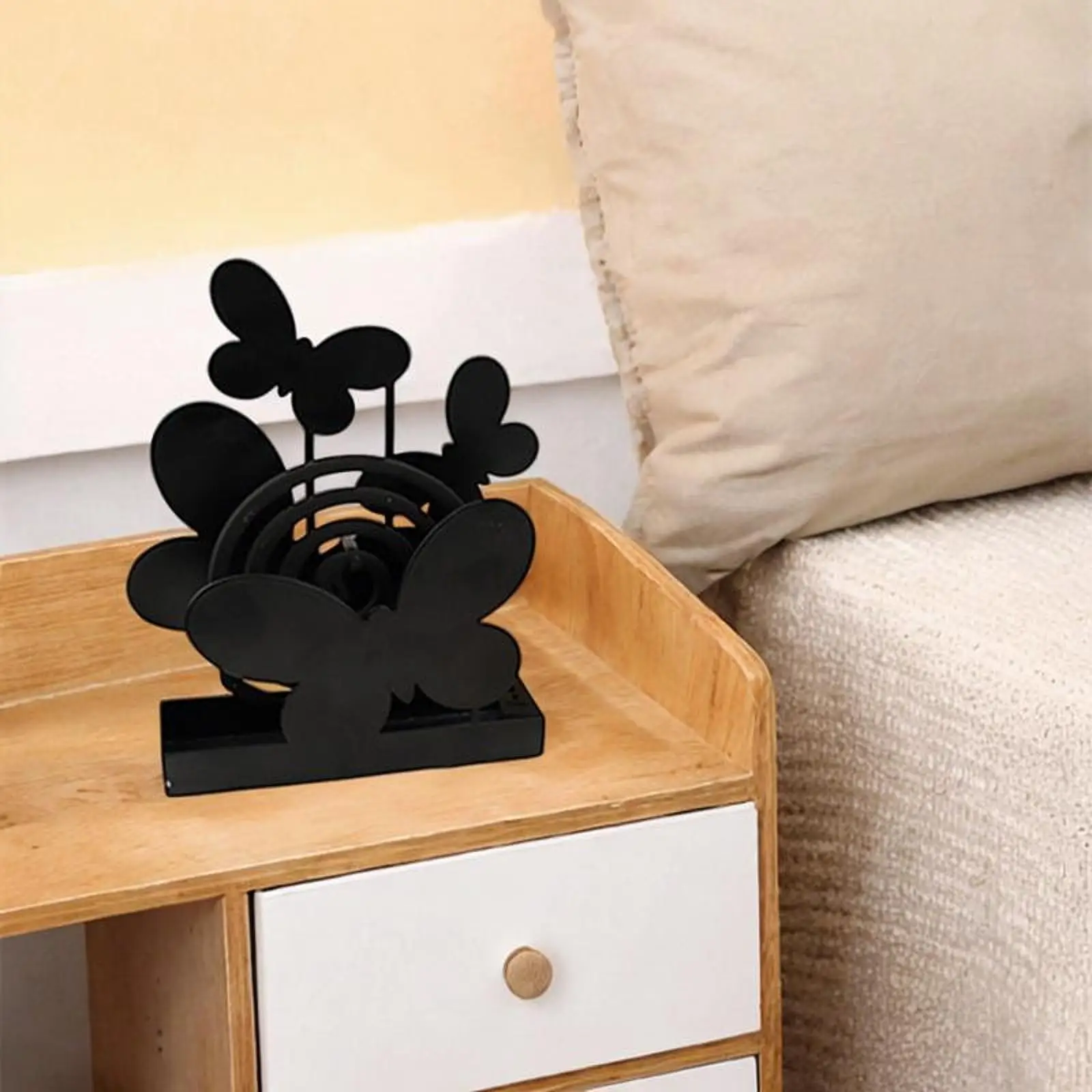 Butterfly Shaped Fly Coil Holder Coil Burner Decorative Portable Incense Stick Holder for Home Decor Bedroom Table Decoration
