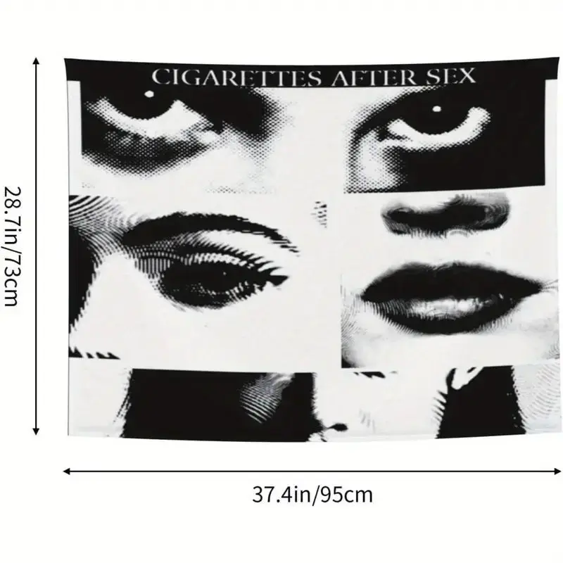VIKAMA Cigarettes After Sex Gothic Grunge Art Tapestry Wall Hanging for Bedroom Living Room Dorm Room Aesthetic Decor