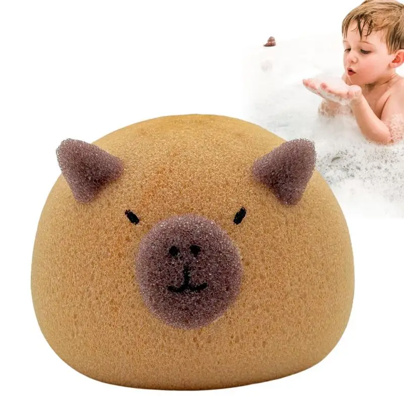 

Cute Wash Blistering Capybara Bath Sponge Ball Capybara Exfoliation Sponge Household Baby Shower Brushes Bathroom Accessories