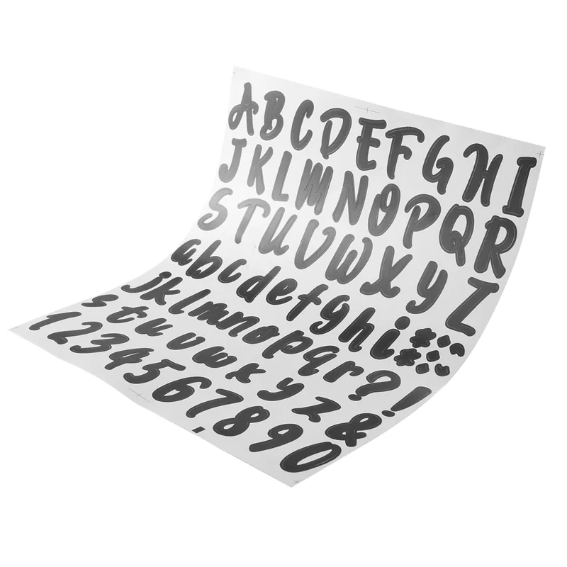 720 Pieces 10 Sheets Self-Adhesive Vinyl Sticker Alphabet Letter Number Stickers for Mailbox Door (Black 1 Inch)