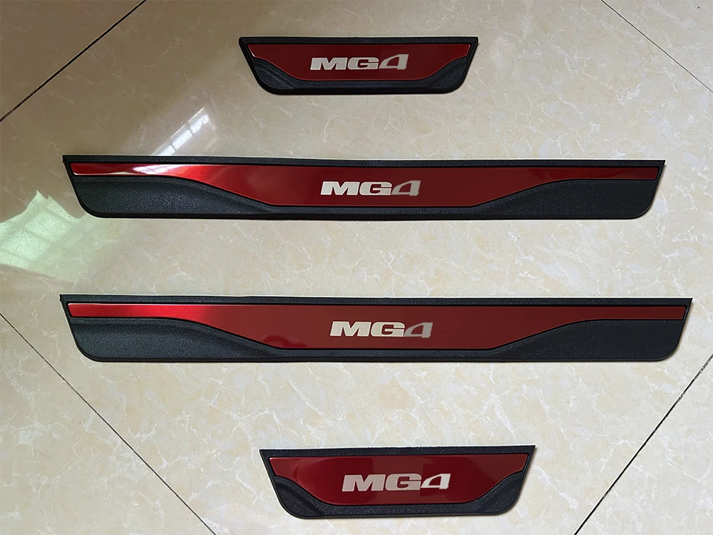 For MG4 2023 2022 2021 MG4 EV MG 4 Door Sill Scuff Plate Kick Sill Threshould Protector Stainless Steel Car Accessories