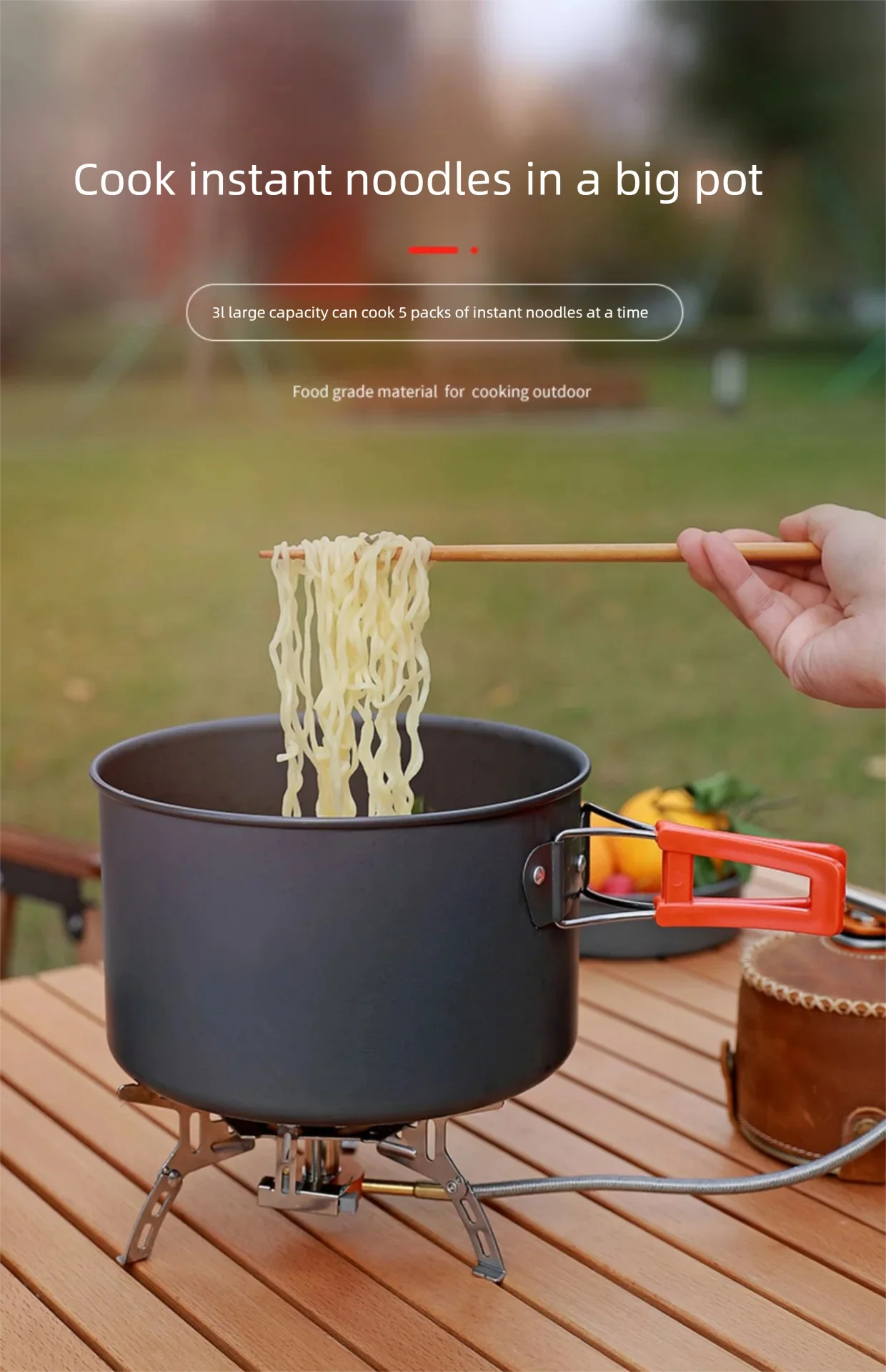 

Camping Tableware Titanium Cauldron Outdoor Cooking Pot Frying Pan Picnic Kitchen Hiking Trekking Cookware Set Tourism