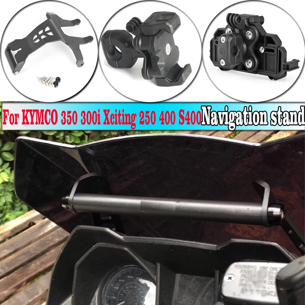 

22mm GPS Mount For KYMCO 350 300i Xciting 250 400 S400 Motorcycle Navigation Device Carrier Smartphone Bracket