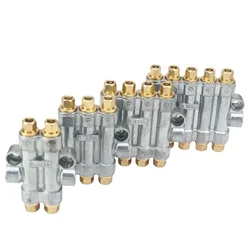 In M8x1 Out M10x1 2/3/4/5/6/7/8/9/10 Ways Aluminum Lube Oil Piston Distributor Value Manifold Block for Lubrication