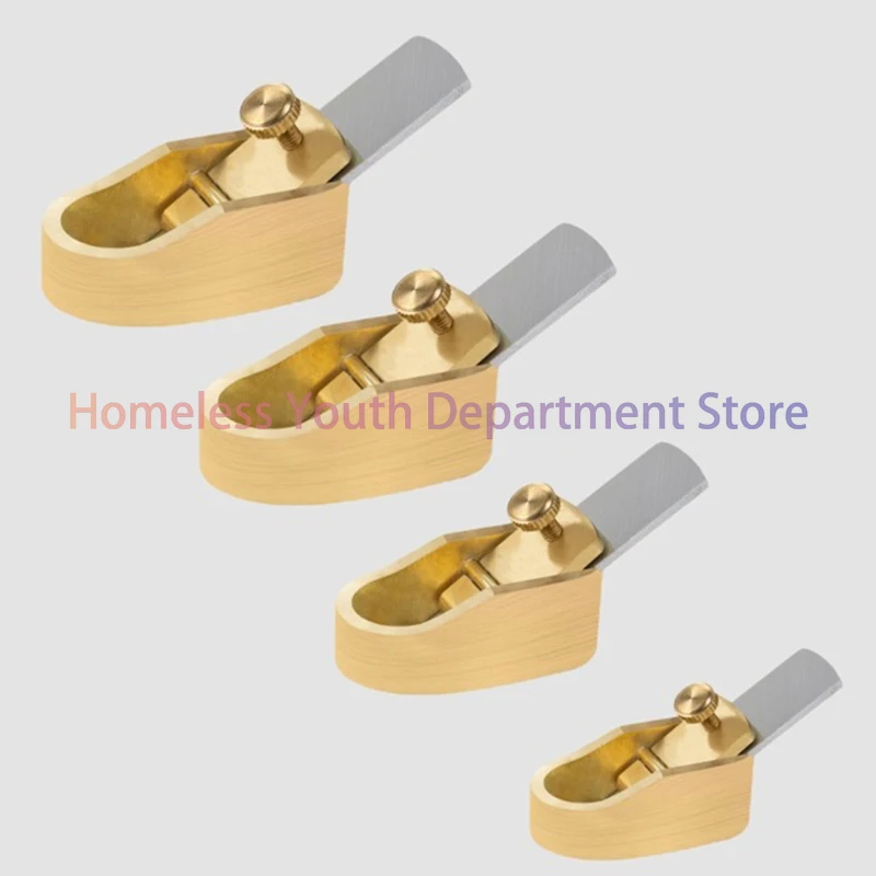 Small Brass Convex Bottom Cutter Portable Adjustable Hand Planer Luthier Violin Thumb Copper Carving Tools Wood Making Tools