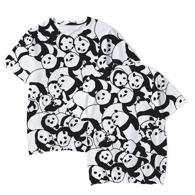 Duck Panda 3D Print T-shirt Fashion Streetwear Men Woman O-Neck Casual T Shirts Summer Oversized Harajuku Tees Kids Funny Tops