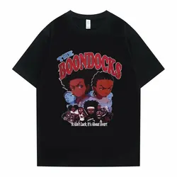 New The Boondocks Huey and Riley Print T-shirt Men Women Casual Fashion Tshirt Funny Man Cotton Tee Short Sleeve Hip Hop T Shirt