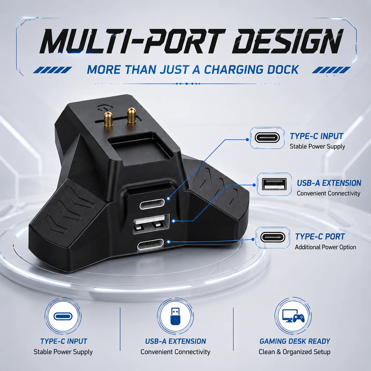 Charging Dock For Razer Naga Pro / Viper Ultimate / Basilisk Ultimate / DeathAdder V2 Pro Wireless Mouse Stand Charger - view 4