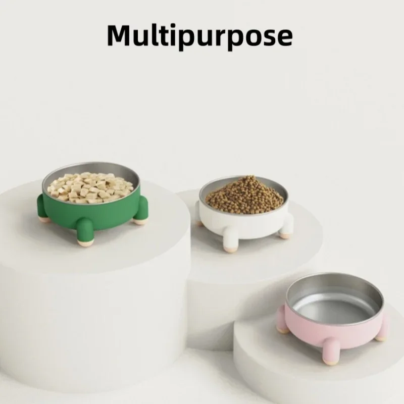 High Leg Edelstahl Haustier Schüssel Schüssel mit Ständer ohne Verschütten Haustier Single Bowl Hund Katze Futter Wasser Feeder Katzen kleine Hunde Haustier Schüssel